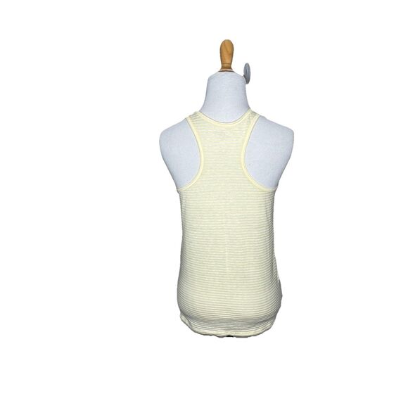 Ann Taylor LOFT  Yellow & White Scoop neck Lightweight Tank Top Womens Small - Picture 3 of 7